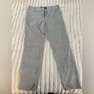 size 2 striped pants gray/blue and white